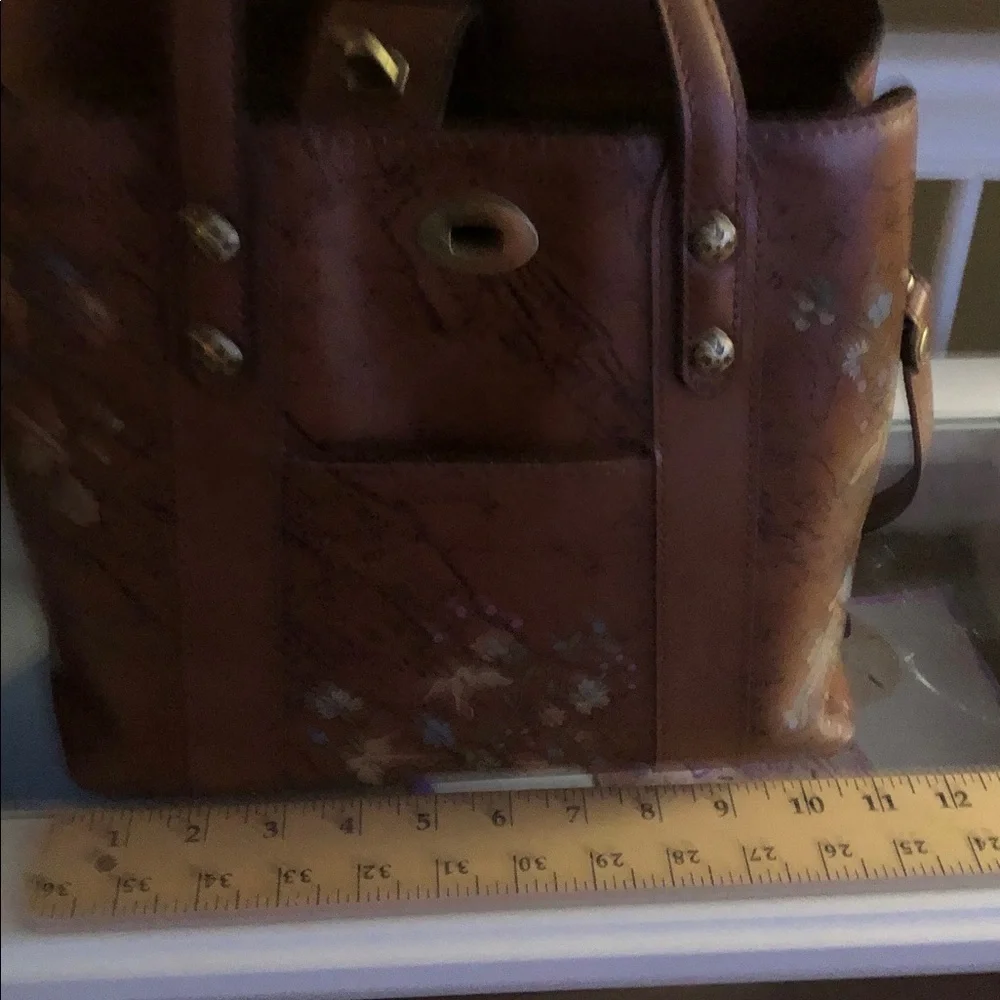 Patricia Nash Darby Floral Map medium satchel/tote - Picture 9 of 12
